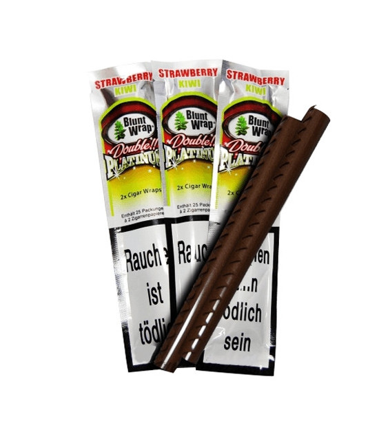 Blunts Platinum Blunts – Erdbeer-Kiwi (rot) – Dreierpackung Blunts und Tabak-Blunts