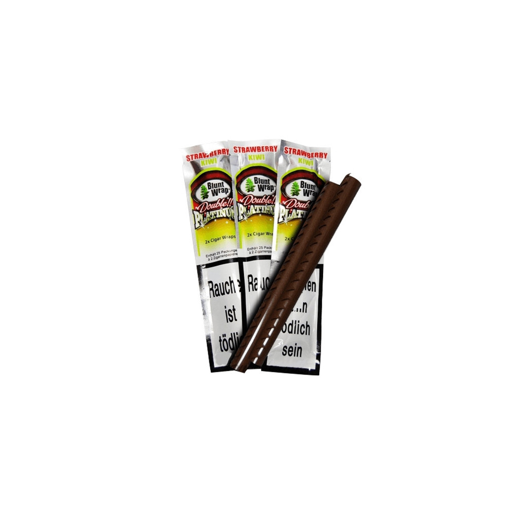 Blunts Platinum Blunts – Erdbeer-Kiwi (rot) – Dreierpackung Blunts und Tabak-Blunts