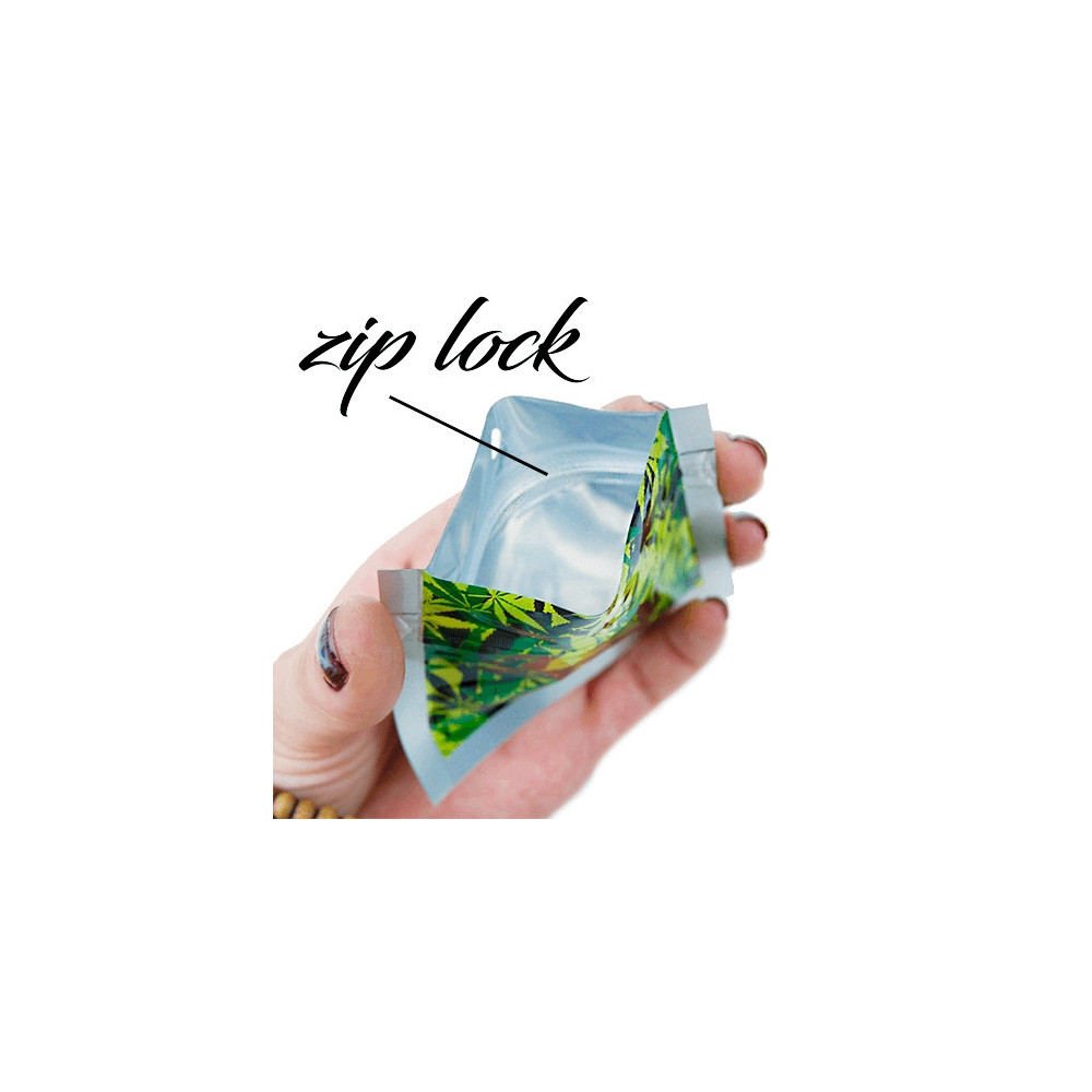 10 Stück Zip-Beutel, blattfarben