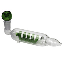 Grüne Spiral-Glas-Wasserpfeife