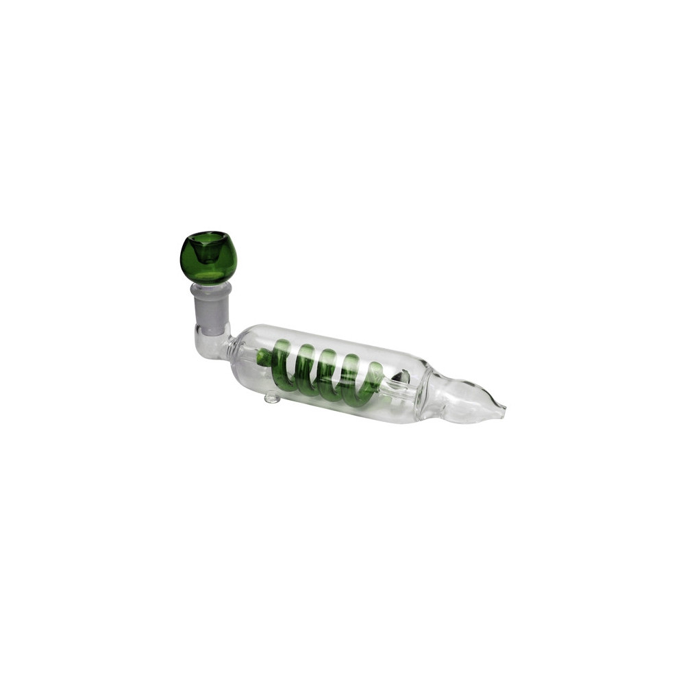 Grüne Spiral-Glas-Wasserpfeife