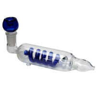 Blaue Spiral-Glas-Wasserpfeife