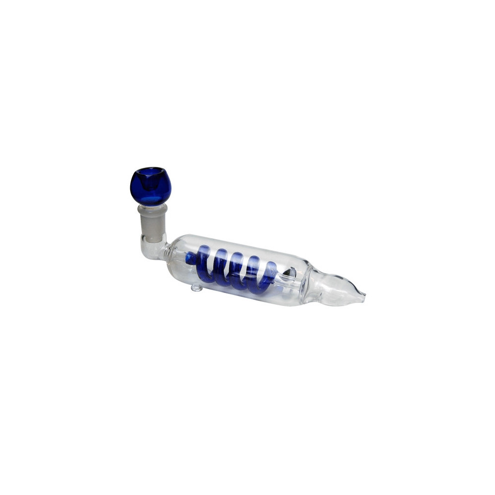 Blaue Spiral-Glas-Wasserpfeife