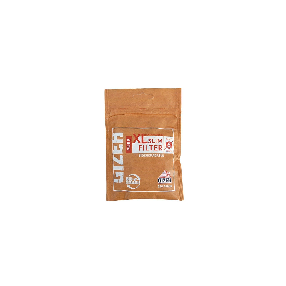 Gizeh XL Long Slim 6mm BIO Filter