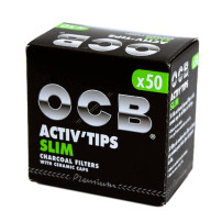 OCB Activ Slim 7mm Kohlefilter, 50 Stück