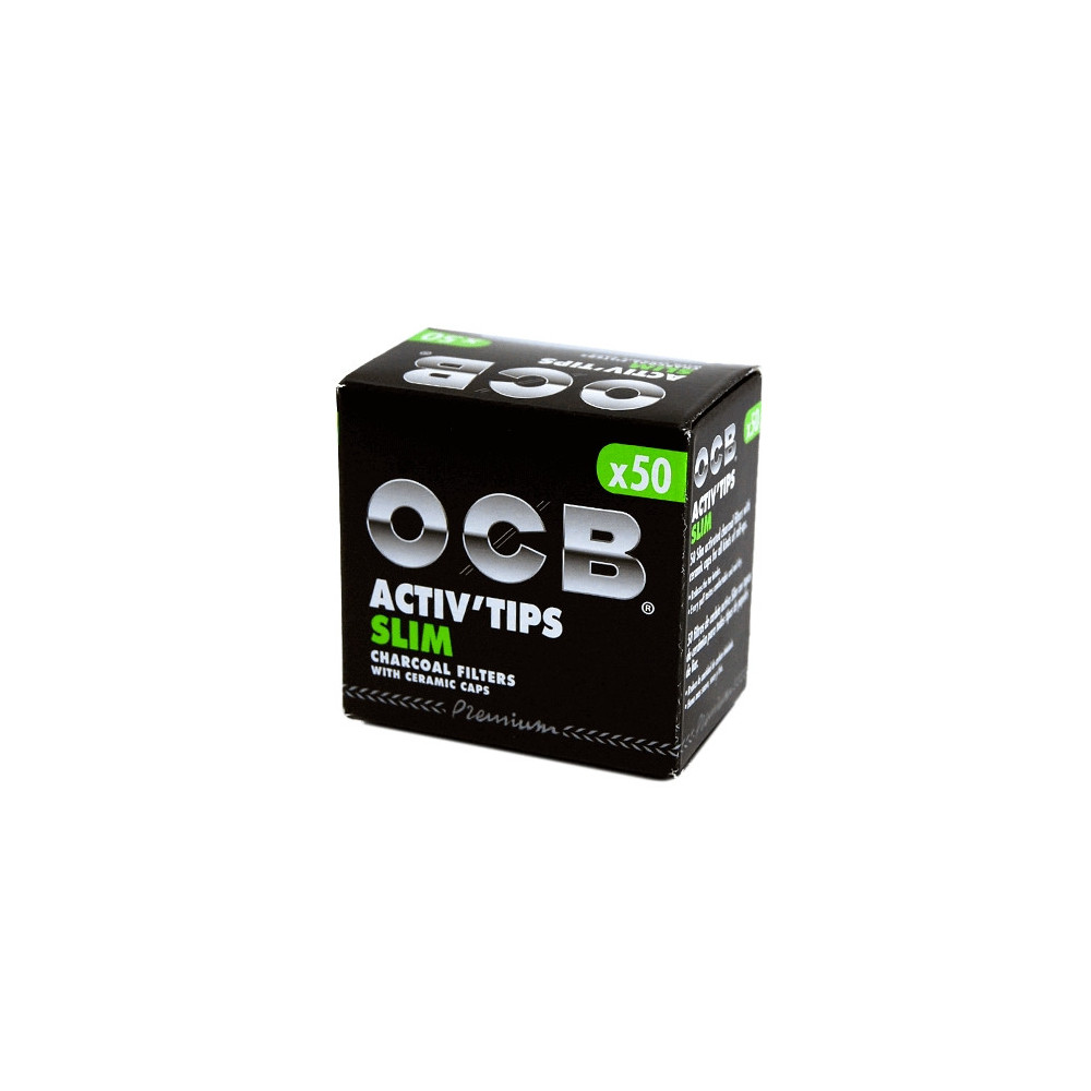 OCB Activ Slim 7mm Kohlefilter, 50 Stück