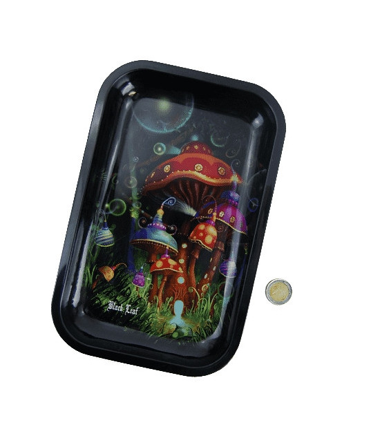 Magic Mushroom Roll Tablett aus Metall M