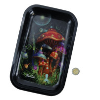 Magic Mushroom Roll Tablett aus Metall M
