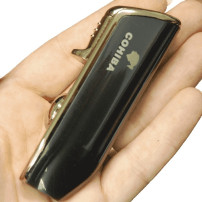 COHIBA Zigarrenfeuerzeug mit Cutter – grau