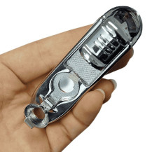 COHIBA Zigarrenfeuerzeug mit Cutter – silber