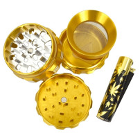 Gold-Set: Crusher und Metall-Clipper-Feuerzeug
