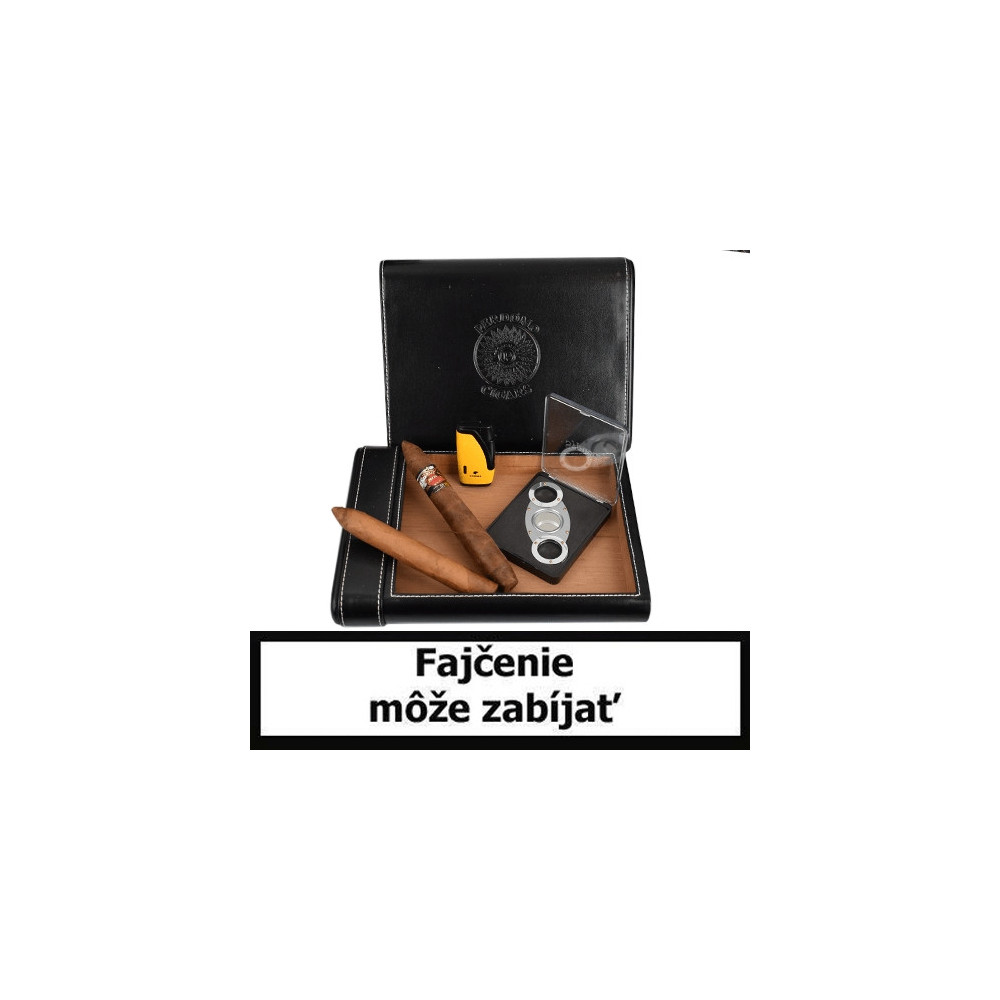 Perdomo Luxus-Humidor-Set (schwarz)