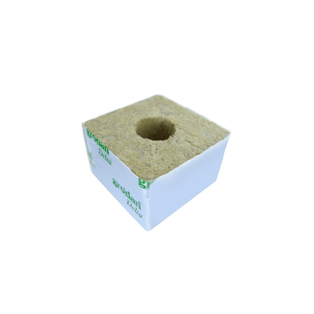 Grodan Pflanzwürfel 10x10x6,5 cm mit großem Loch - Pflanzmedium