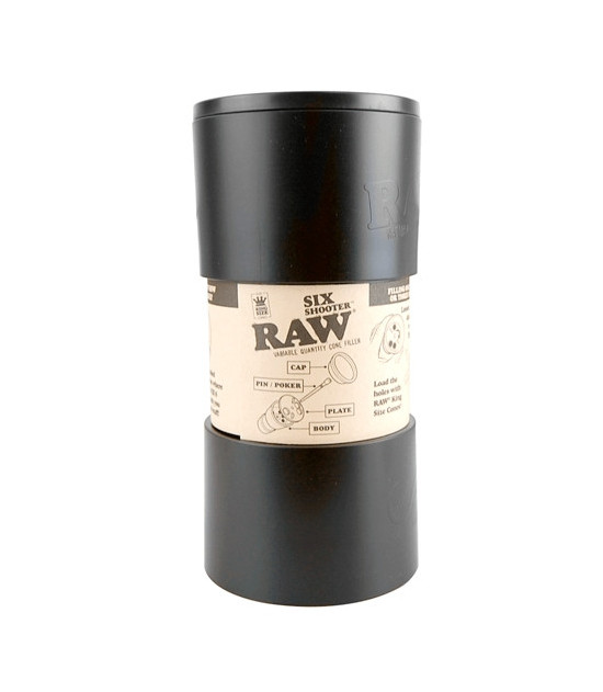 RAW Six Shooter – Tube und vorgerollte Blunt-Füllung