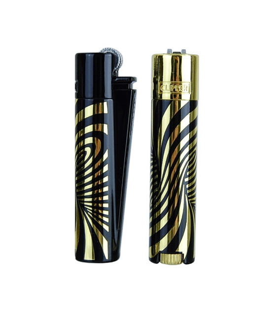 Clipper Metallfeuerzeug Psychedelisches Gold