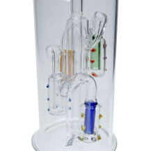 Glas-Ölbong mit Schlauch und farbigem Kühler