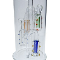Glas-Ölbong mit Schlauch und farbigem Kühler