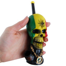 Mini-Wasserpfeife Rasta-Schädel