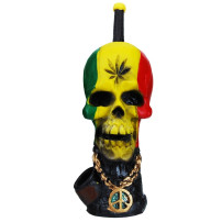 Mini-Wasserpfeife Rasta-Schädel