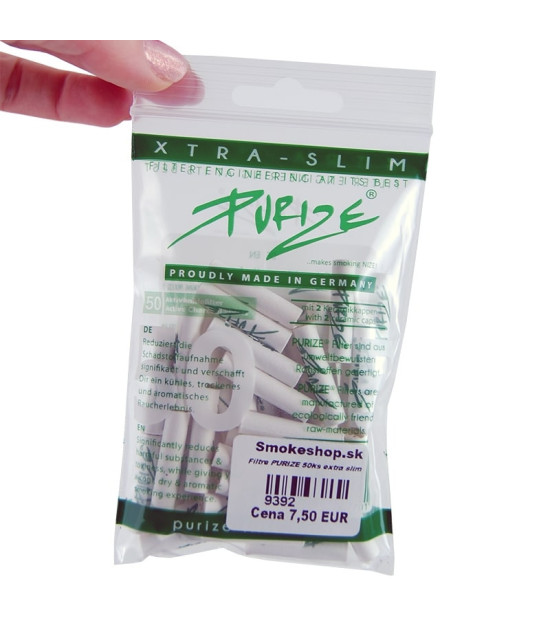 PURIZE Kohlefilter, extra schlank, 5,9 mm – 50 Stück