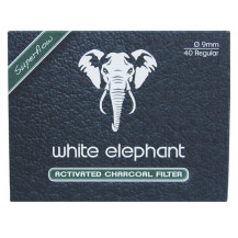 Kohle-Rohrfilter White Elephant 9 mm - 40 Stück