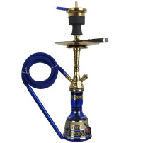 Hookah AMY Deluxe Little Tura gold-blau