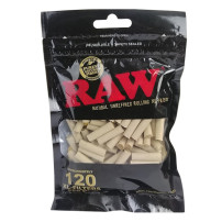 Zigarettenfilter RAW schwarz, biologisch abbaubar, Slim, 120 Stück