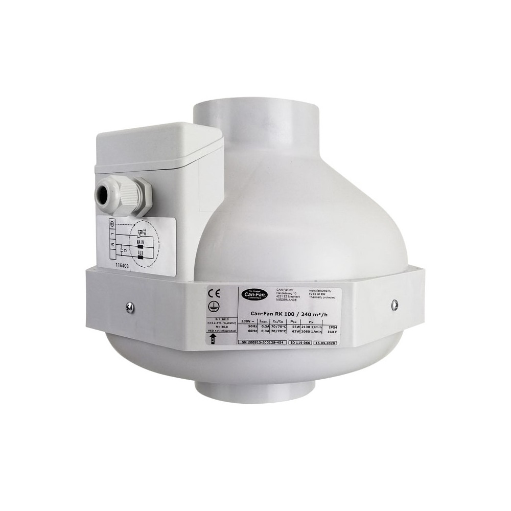 Kanalventilator - Abluftventilator RK 100 mm/240 m³