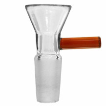 Bongoschale aus bernsteinfarbenem Material mit Griff (6012) NS14mm