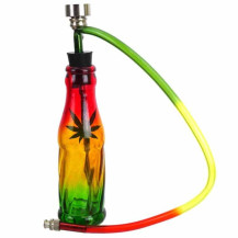 Mini-Bongo-Wasserpfeife (Coca-Cola-Pfeife + Rastaflasche, 15 cm)