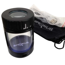 Donut-Box mit Lupe und LED-Licht Smokus Fokus Horizon schwarz