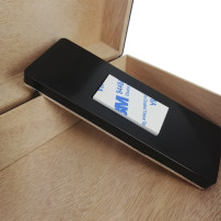 Pianolack schwarzer Mini-Zigarrenhumidor