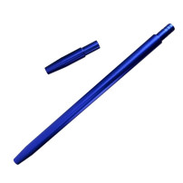 Metallmundstück für Silikonschlauch blau