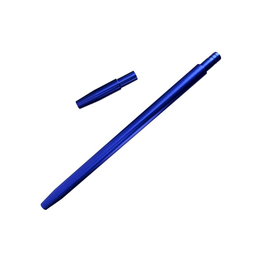Metallmundstück für Silikonschlauch blau