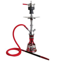 Amy Deluxe Mini Hookah, rot-silber, 50 cm