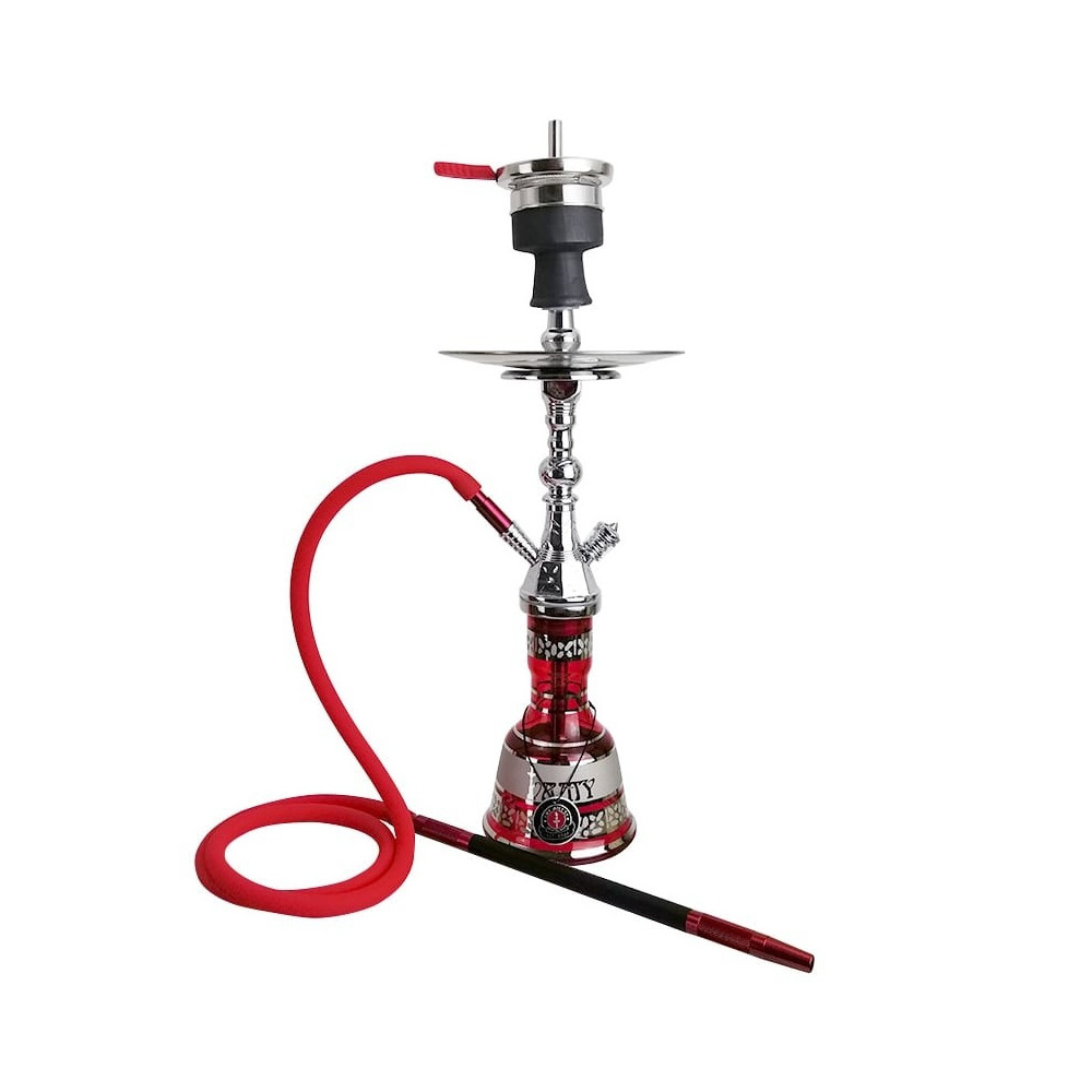 Amy Deluxe Mini Hookah, rot-silber, 50 cm