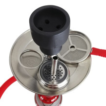 Amy Deluxe Mini Hookah, rot-silber, 50 cm