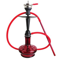 Hookah Unio Shisha 55 cm Schwarz - Rot