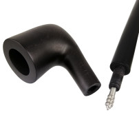 Bruyère-Tabakpfeife Sypuera 69-33 Churchwarden Bent Extrem Dunkelbraun