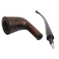 Bruyère-Tabakpfeife Sypuera 69-43 Churchwarden Bent Brown