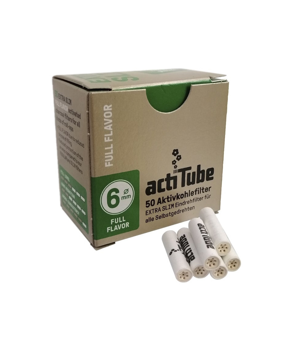 ActiTube Slim Kohlefilter, 50 Stück (6 mm)