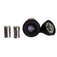 Flowermate Aura Vaporizer – Details der Heizkammer und der Kartuschen