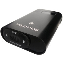 Flowermate V5.0S Pro Version 2 Vaporizer, schwarz – Detailansicht der Oberseite des Vaporizers ohne Mundstück