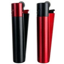 Clipper Metall-Feuerzeug LAVA in Schwarz und Rot
