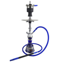 Hookah AMY Deluxe Mini Harfi Blau - Silber 50 cm