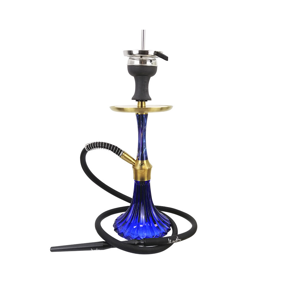 Hookah Aladin EPOX 360 blau - gold 36 cm