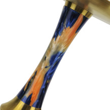 Hookah Aladin EPOX 360 blau - gold 36 cm - Korpusdetails mit auffälliger Epoxidharz-Veredelung