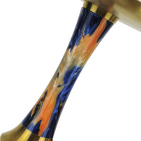 Hookah Aladin EPOX 360 blau - gold 36 cm - Korpusdetails mit auffälliger Epoxidharz-Veredelung