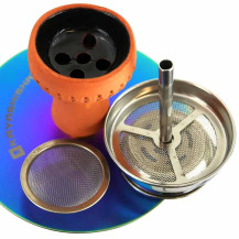 Hookah Kaya Shisha Inox Giza Rainbow Seablue 57 cm