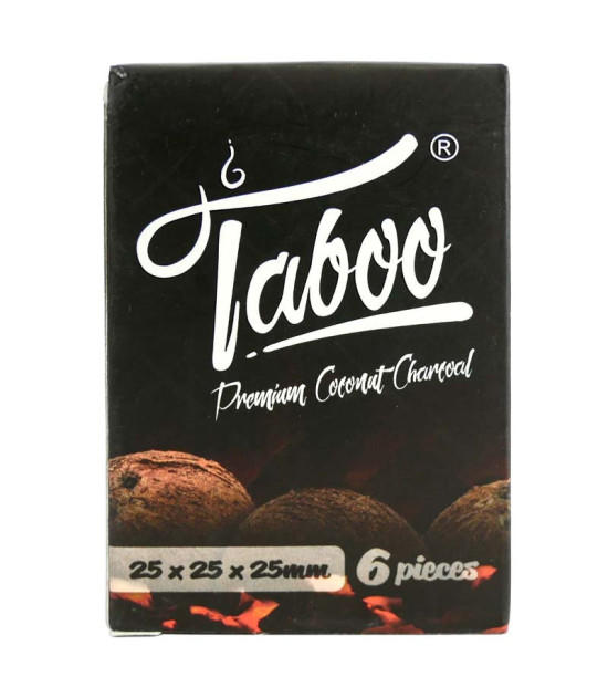 Kokosnusskohle für Shisha Taboo, 6 Stück